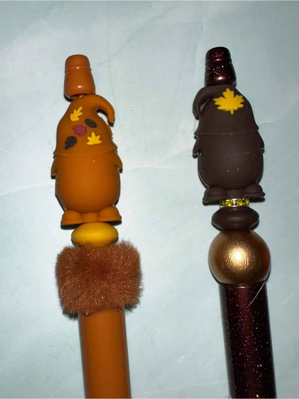 Fall Harvest Gnome Pen Set - Orange, Brown, Gold